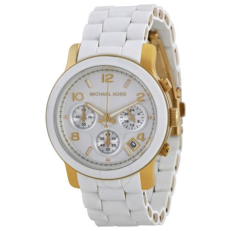 michael kors ladies mk5145 watch|Michael Kors Runway Silver Dial White Polyurethane Ladies .